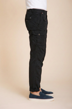 George Coolpocket men's cargo pants in lightweight stretch twill Logo Edition carrot fit ①