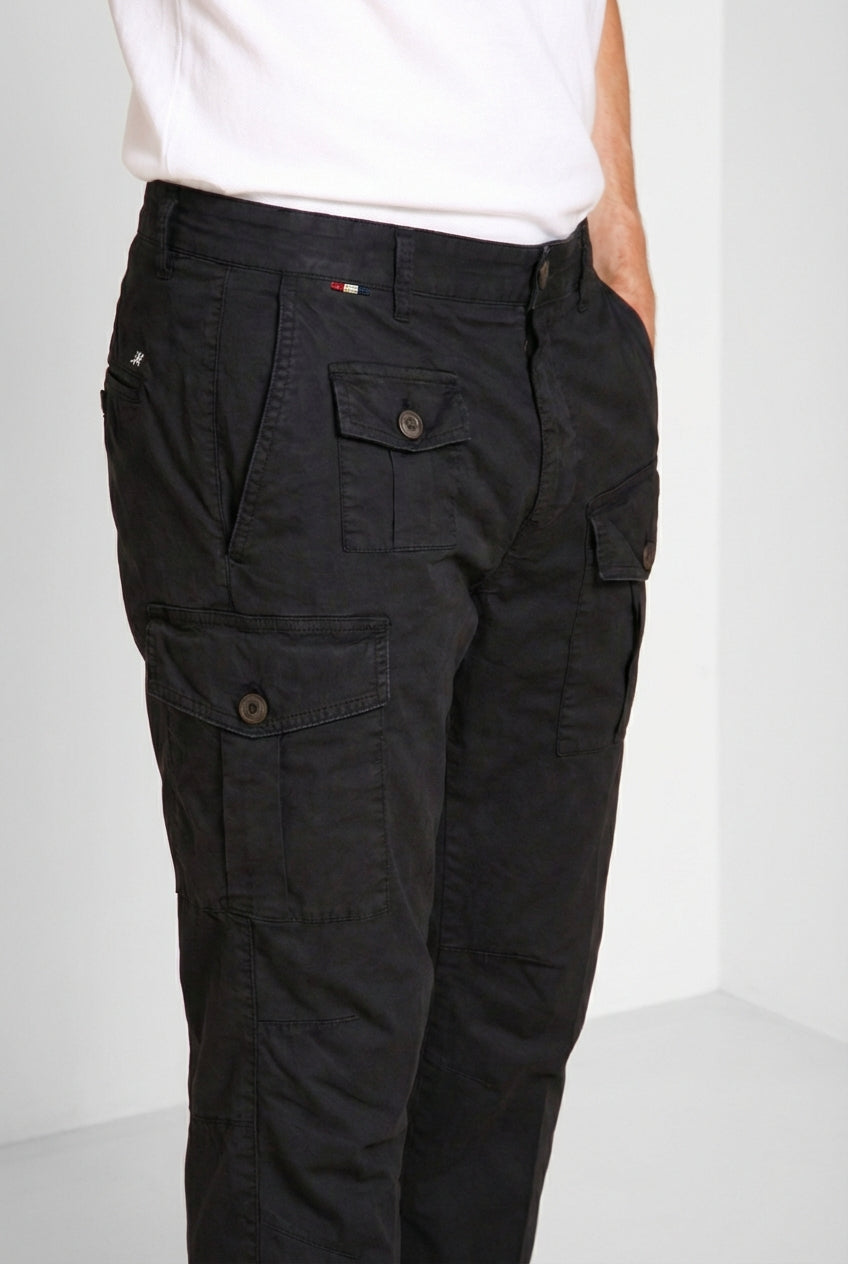 George Coolpocket men's cargo pants in lightweight stretch twill Logo Edition carrot fit ①