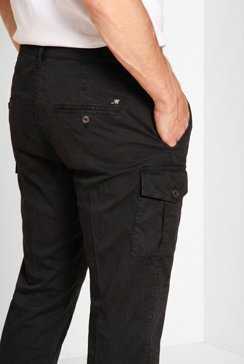 George Coolpocket pantalon cargo homme en twill léger stretch Logo Edition carrot fit ①