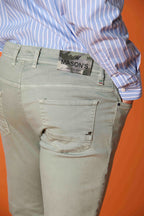 Harris 5 tasche pantalone uomo in gabardina con fantasia camouflage slim fit