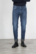 Harris Herren-5-Pocket-Hose aus Denim mit Camouflage-Muster und regular fit