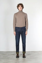 Harris 5-Pocket-Hose für Herren aus Denim mit Glencheck-Muster Regular Fit