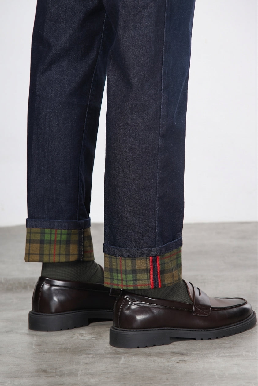 Harris 5-Pocket-Hose für Herren aus Denim mit Glencheck-Muster Regular Fit