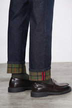 Harris 5-Pocket-Hose für Herren aus Denim mit Glencheck-Muster Regular Fit
