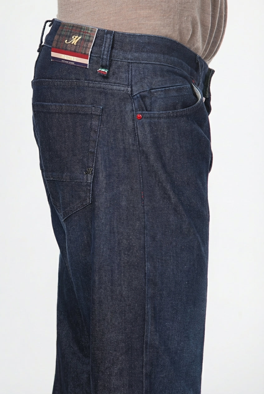 Harris 5-Pocket-Hose für Herren aus Denim mit Glencheck-Muster Regular Fit
