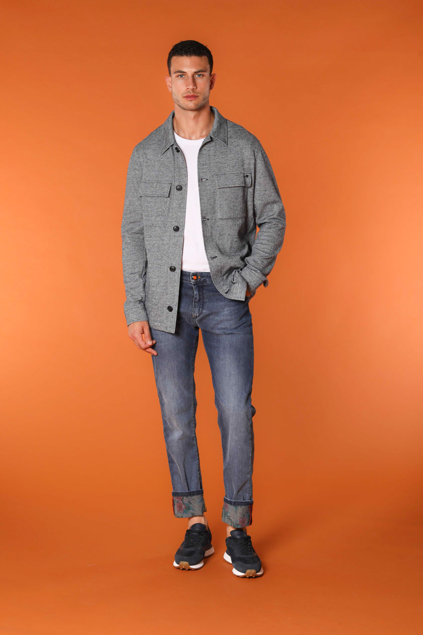 Harris Regular pantalon 5 poches homme en denim avec impression florale regular fit 