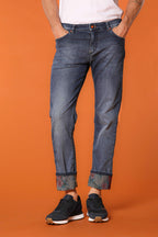 Harris Regular pantalon 5 poches homme en denim avec impression florale regular fit 