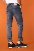 Harris Regular pantalon 5 poches homme en denim avec impression florale regular fit 