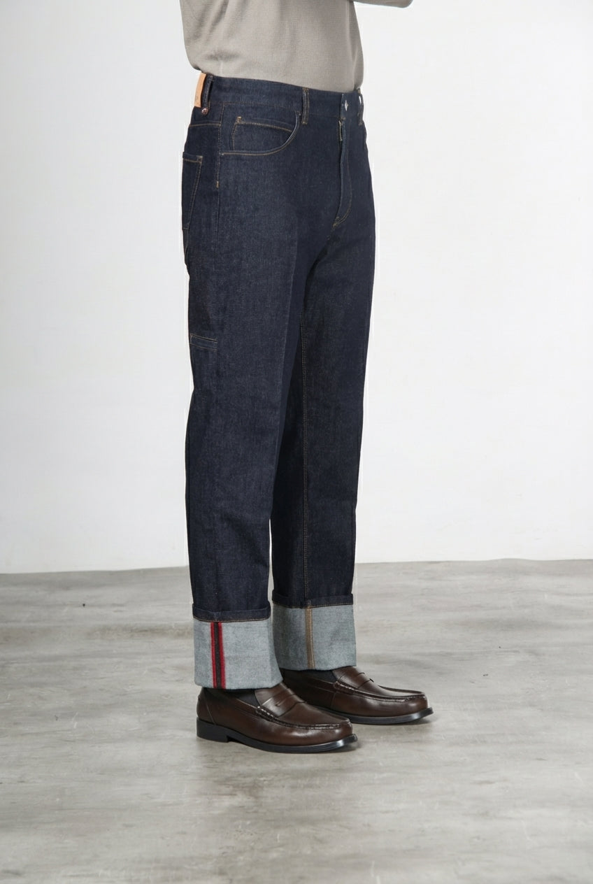 Harris Men's 5-Pocket Pants in Stretch Techno Denim Carrot Fit