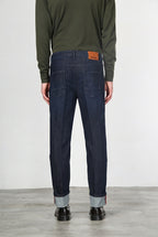 Harris men’s 5-pocket pants in techno stretch denim with carrot fit
