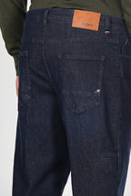Harris men’s 5-pocket pants in techno stretch denim with carrot fit
