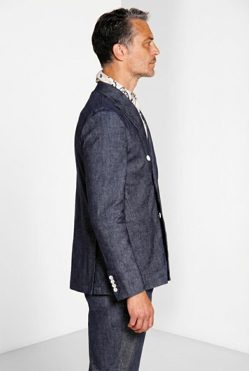 Summer Jacket blazer uomo doppiopetto in denim