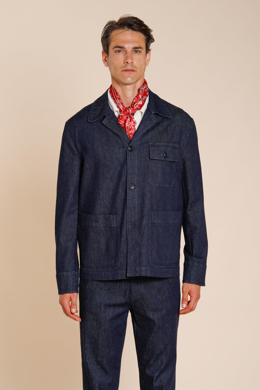 Work men's overshirt jacket in denim
