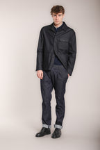 Foto 3 New York Time 1 Pinces pantalone chino uomo in denim stretch regular fit