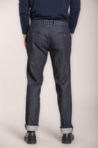Foto 4 New York Time 1 Pinces pantalone chino uomo in denim stretch regular fit
