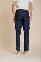 Chile pantalone cargo uomo in denim regular fit