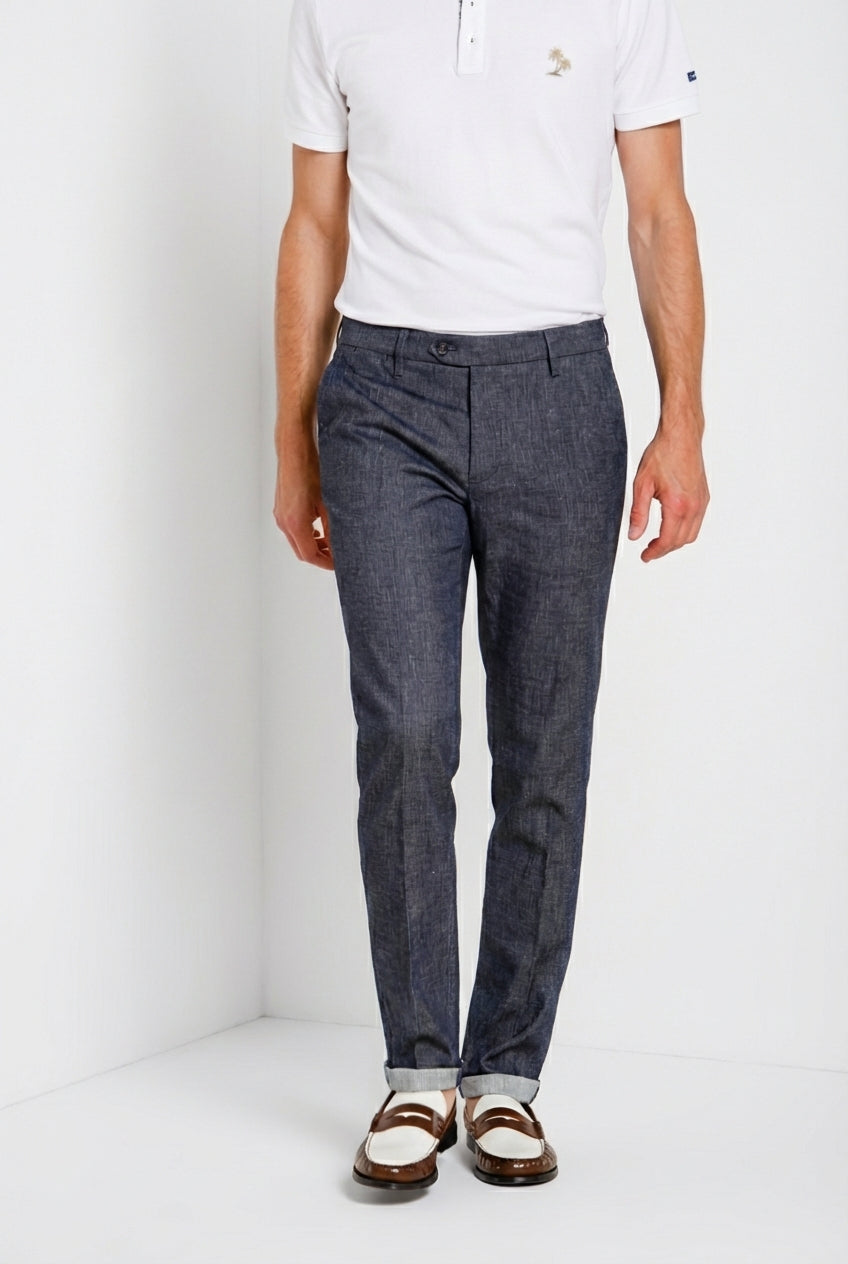 Milano men's chino pants in denim extra slim fit
