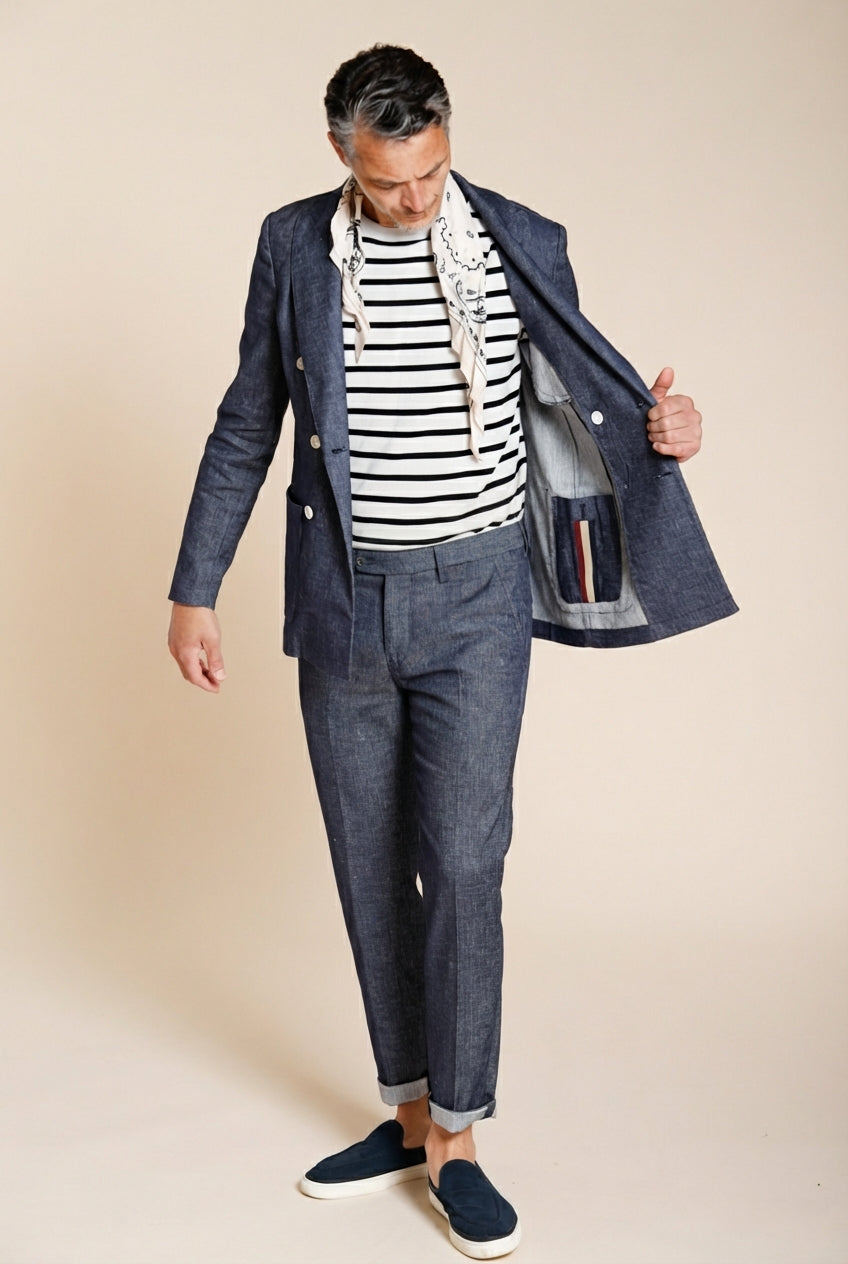 Milano pantalon chino homme en denim extra slim fit