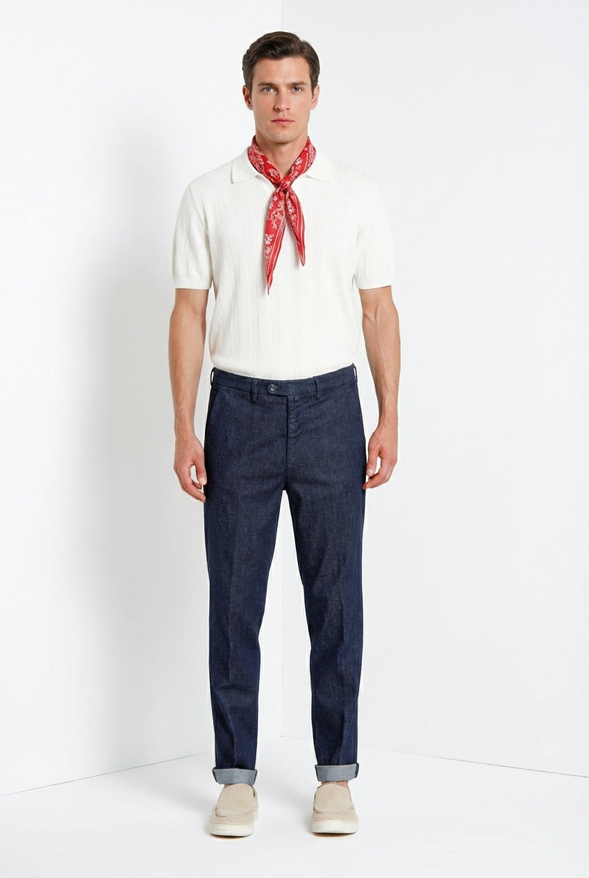 Boston Hose Chino Herren aus Denim relaxed fit