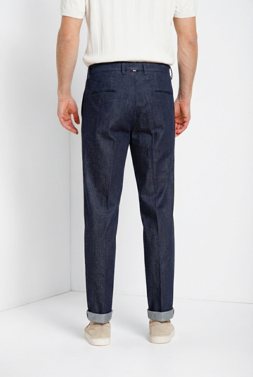 Boston pantalon chino homme en denim relaxed fit