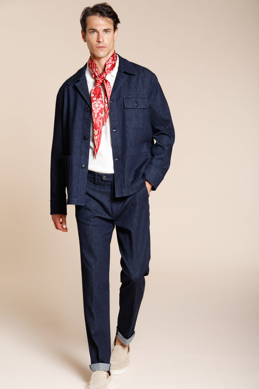 Boston pantalon chino homme en denim relaxed fit