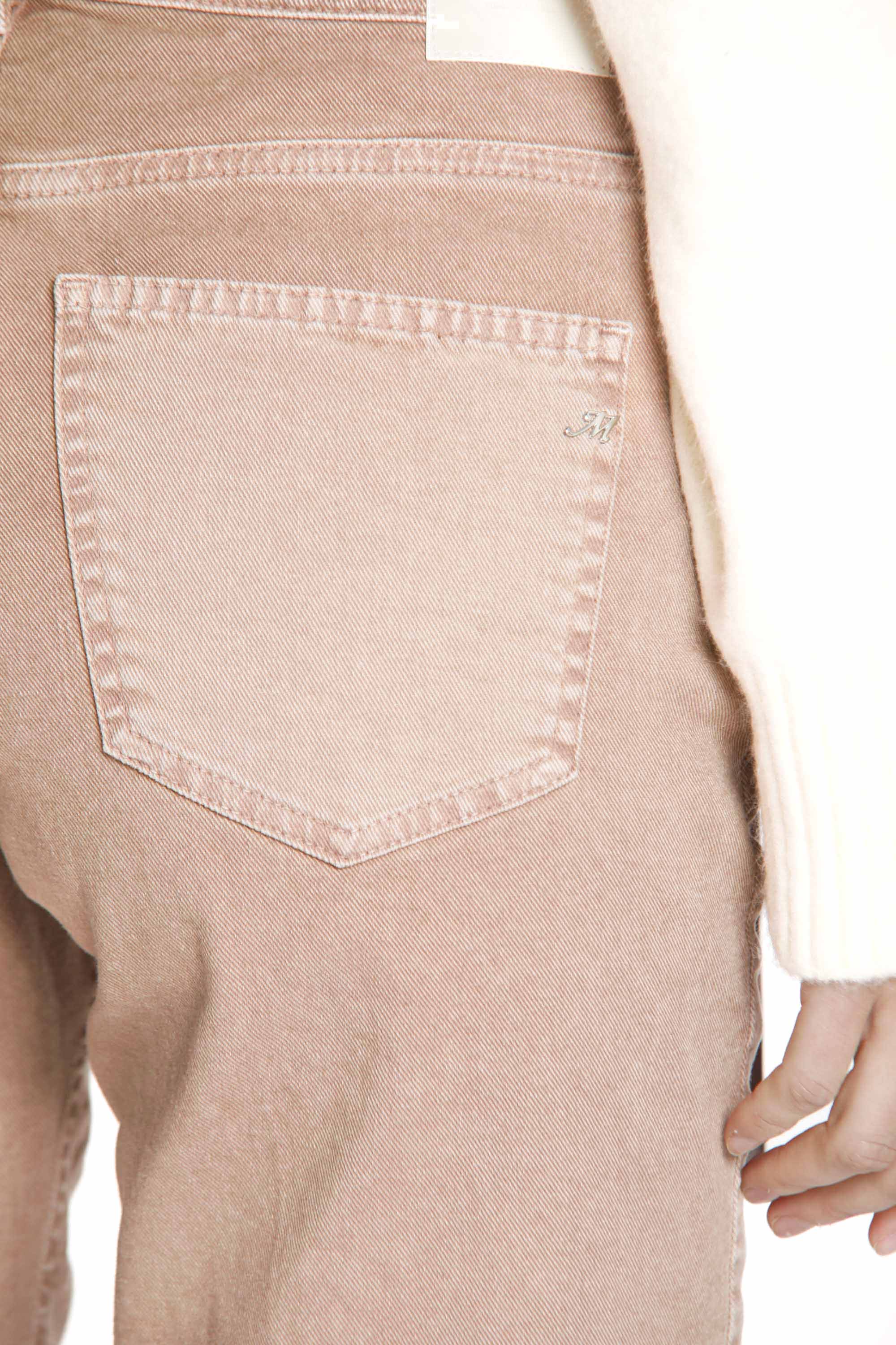 Immagine 4 di pantalone 5 tasche da donna in denim color carne modello Agnes di Mason's