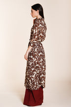 Nicole Dress women's dress in cotton muslin with ramage print