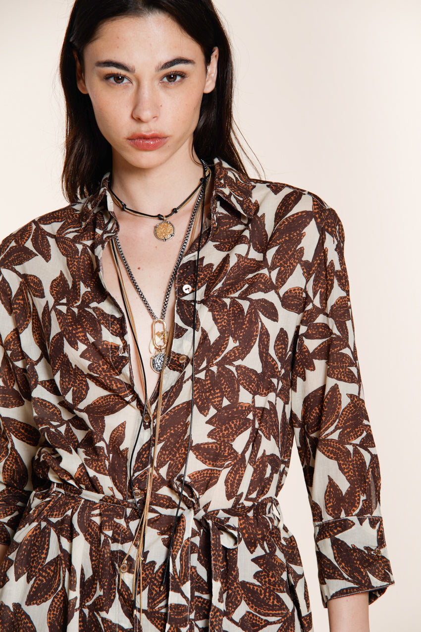 Nicole Dress women's dress in cotton muslin with ramage print