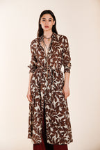 Nicole Dress women's dress in cotton muslin with ramage print