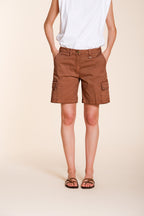 Chile bermuda cargo femme en twill léger stretch slim fit