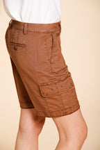 Chile bermuda cargo femme en twill léger stretch slim fit