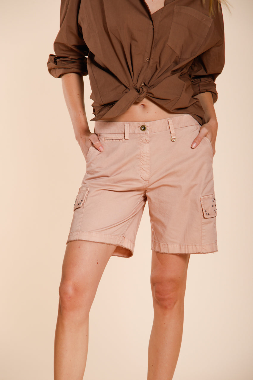 Chile bermuda cargo femme en twill stretch léger slim fit