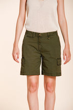 Chile bermuda cargo femme en twill léger stretch slim fit