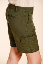 Chile bermuda cargo femme en twill léger stretch slim fit