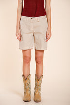 Chile bermuda cargo femme en twill léger stretch slim fit