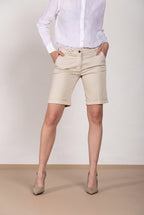 New York women's chino bermuda stretch satin slim fit