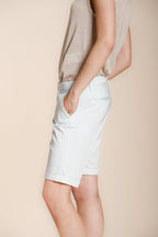 New York bermuda chino femme en satin stretch slim fit