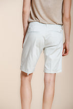 New York bermuda chino femme en satin stretch slim fit