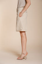 Brigitte women's chino bermuda in slub cotton and linen relaxed fit