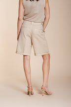 Brigitte women's chino bermuda in slub cotton and linen relaxed fit