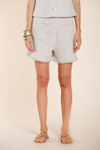 Jolie bermuda chino femme en jersey grain de riz relaxed fit