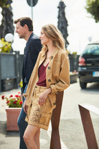 Baltimora women's cargo bermuda in slub panama relaxed fit