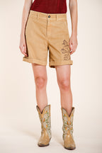 Baltimora women's cargo bermuda in slub panama relaxed fit