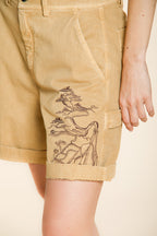 Baltimora women's cargo bermuda in slub panama relaxed fit