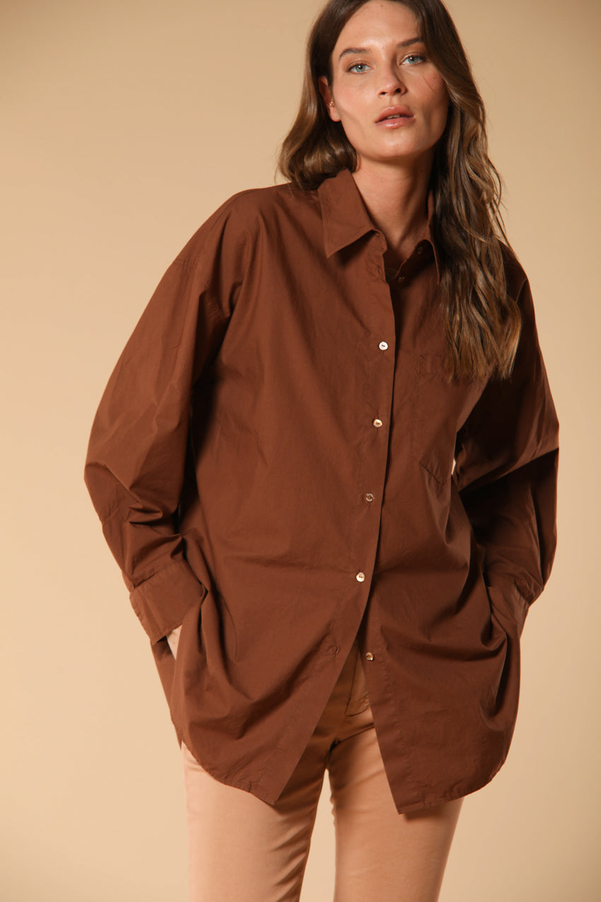 Lauren women's shirt long-sleeved in poplin