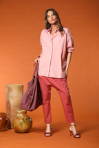 Lauren Damenbluse mit langen Ärmeln aus Popeline