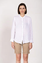 Delhi Hemd Damen Langarm aus Leinen-Canvas