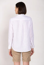 Delhi Hemd Damen Langarm aus Leinen-Canvas