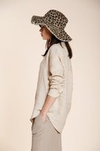 Delhi camicia donna a manica lunga in tela di lino