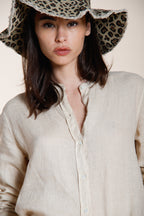 Delhi camicia donna a manica lunga in tela di lino